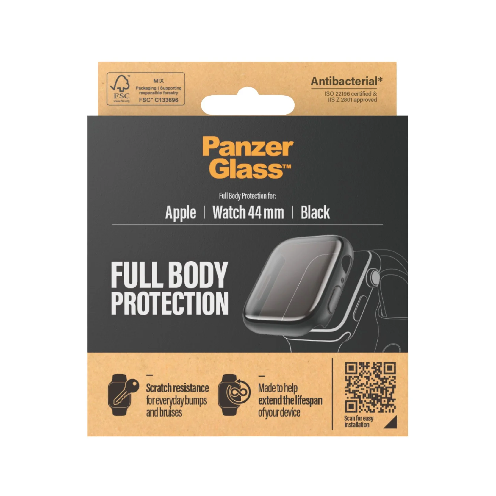 PanzerGlass® Full body Case Sort Apple Watch SE 3 | SE | 6 | 5 | 4 | 44mm - Image 3