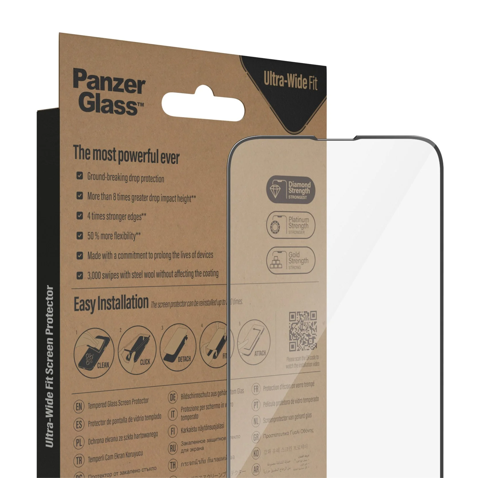 PanzerGlass® Skærmbeskyttelse iPhone 14 | 13 | 13 Pro | Ultra-Wide Fit m. EasyAligner - Image 6