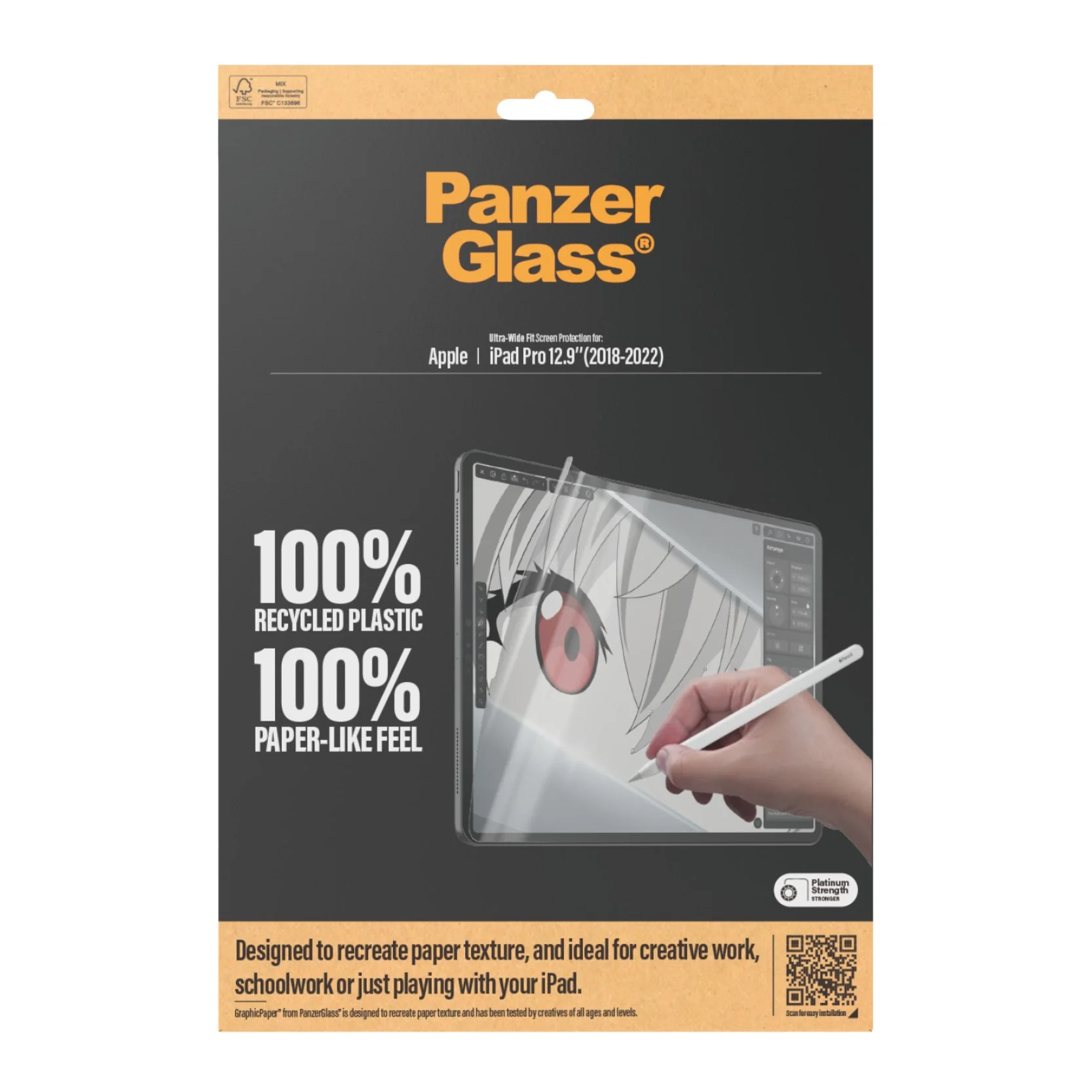 PanzerGlass® GraphicPaper® Skærmbeskyttelse iPad Pro 12.9'' (2018, 2020, 2021, 2022) | Ultra-Wide Fit - Image 3