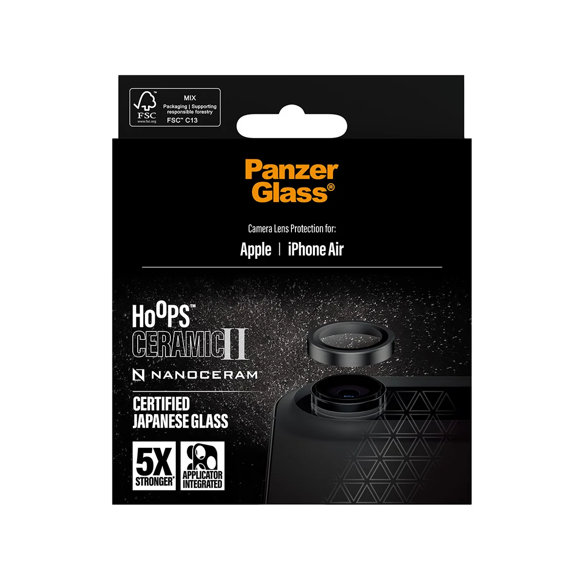 PanzerGlass® Hoops® Ceramic II Kameralinsebeskytter iPhone Air - Image 3