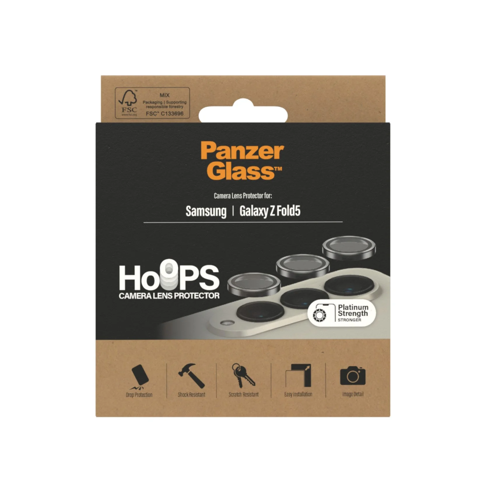 PanzerGlass® Hoops® Kameralinsebeskytter Sort Samsung Galaxy Z Fold5 5G - Image 6