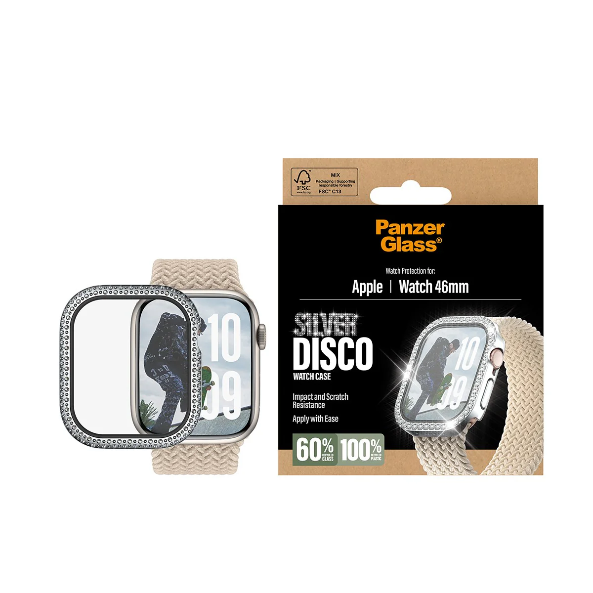 PanzerGlass® Full body Case Disco Sølv Apple Watch Series 11 | 10 | 46mm - Image 2