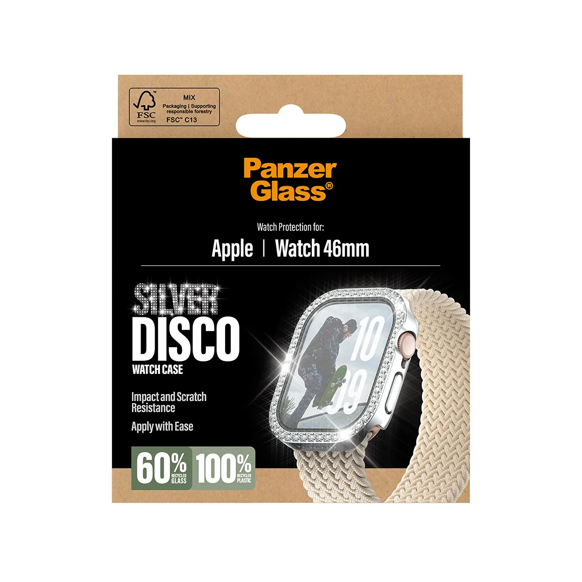 PanzerGlass® Full body Case Disco Sølv Apple Watch Series 11 | 10 | 46mm - Image 3