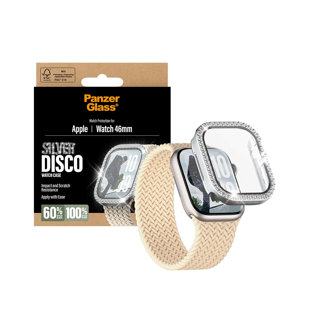 PanzerGlass® Full body Case Disco Sølv Apple Watch Series 11 | 10 | 46mm - Image 5