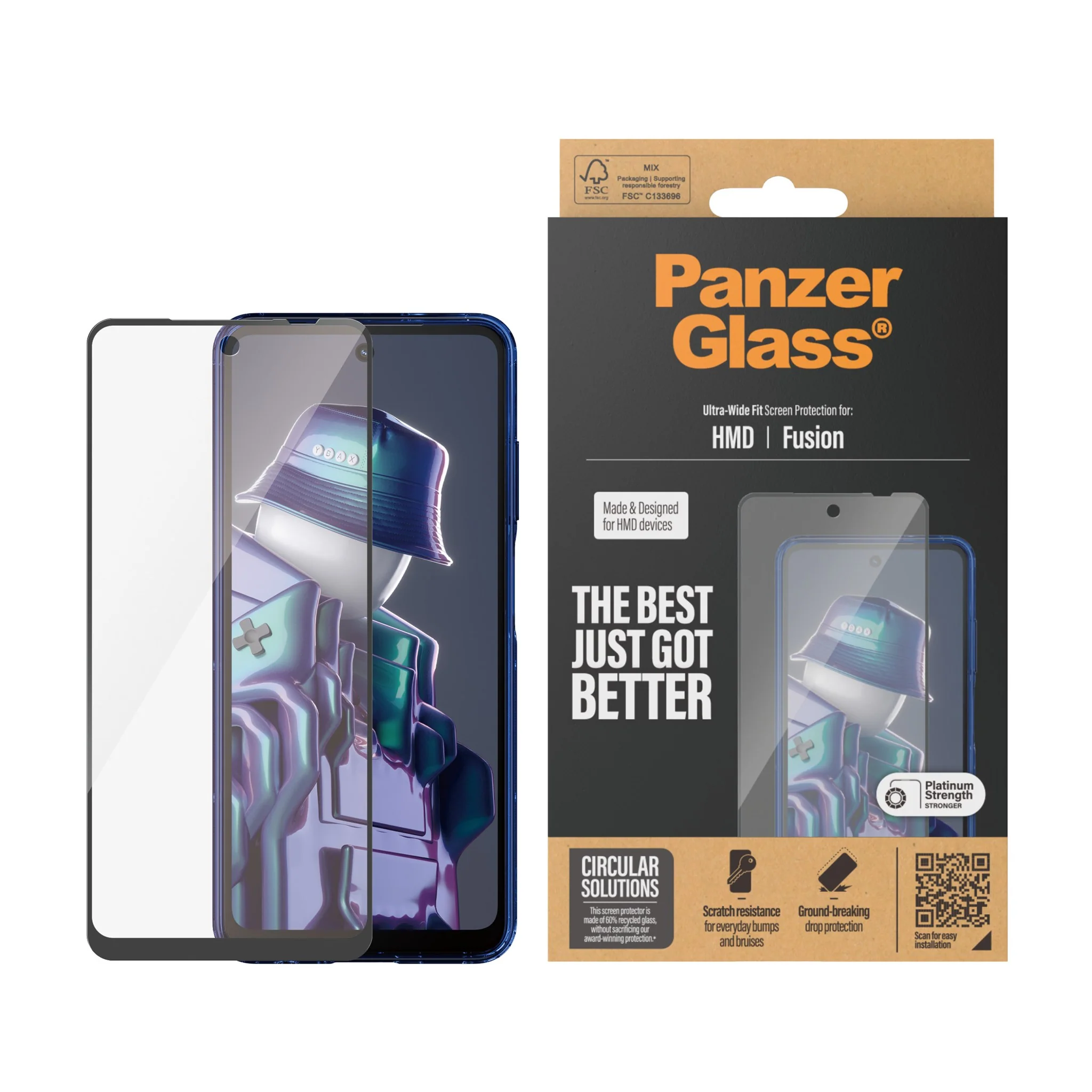 PanzerGlass® Skærmbeskyttelse HMD Fusion | Ultra-Wide Fit - Image 2