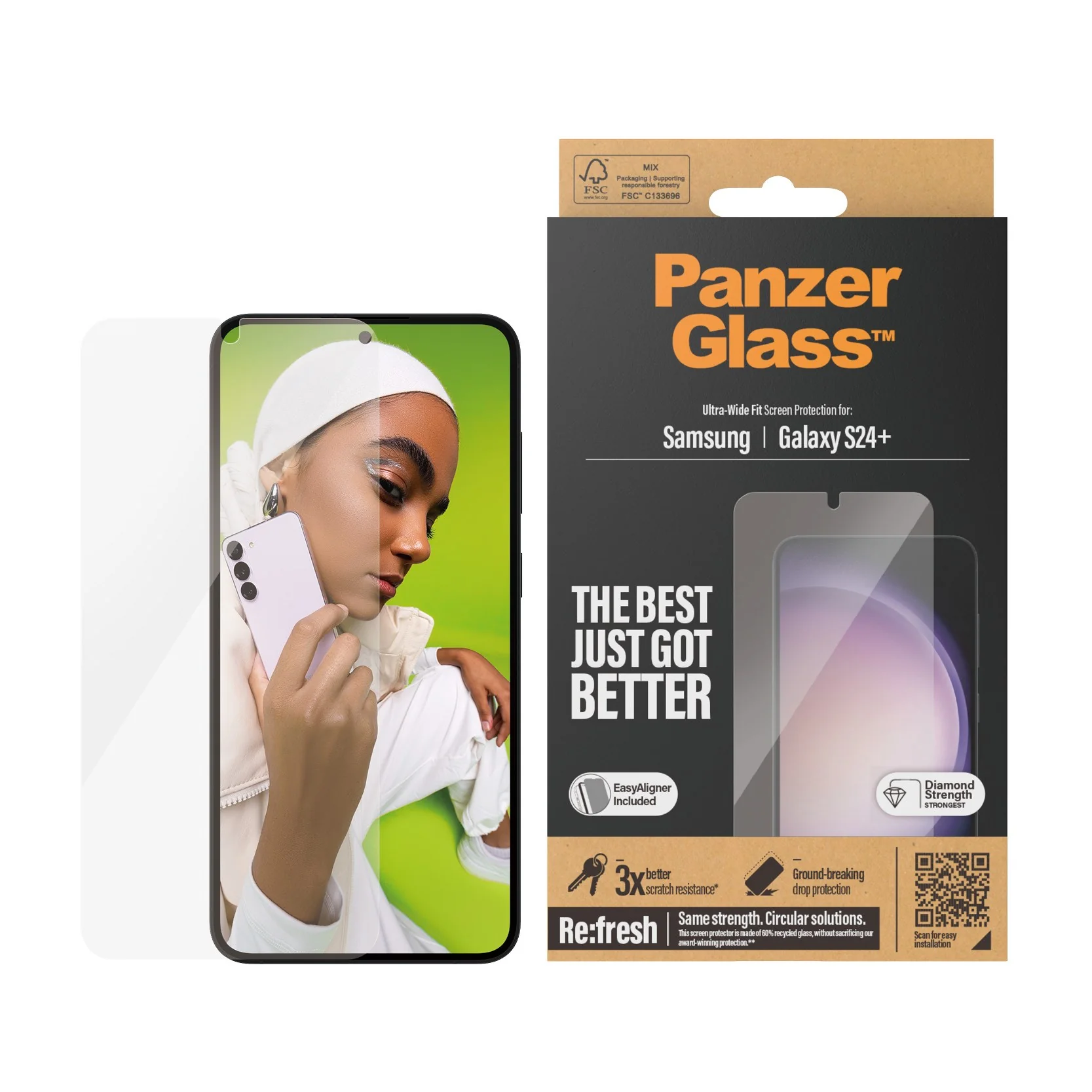 PanzerGlass® Skærmbeskyttelse Samsung Galaxy S24+ | Ultra-Wide Fit m. EasyAligner - Image 2