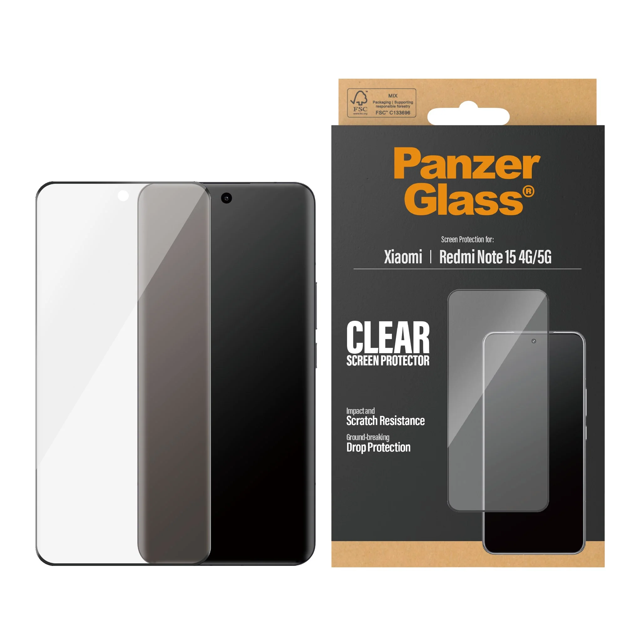 PanzerGlass® Skærmbeskyttelse Xiaomi Redmi Note 15 4G | 5G | Ultra-Wide Fit - Image 2