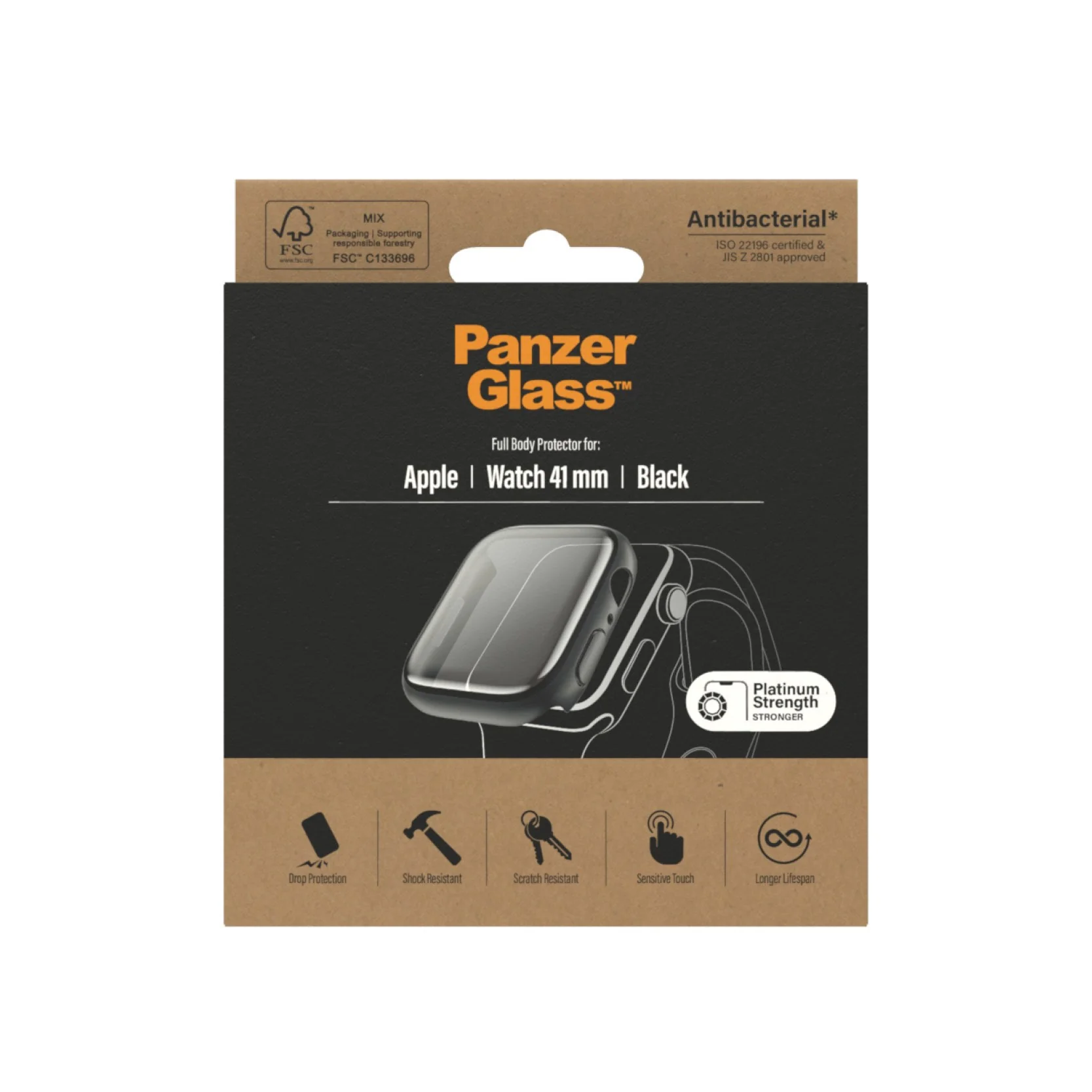 PanzerGlass® Full body Case Apple Watch Series 9 | 8 | 7 | 41mm | Sort - Image 3