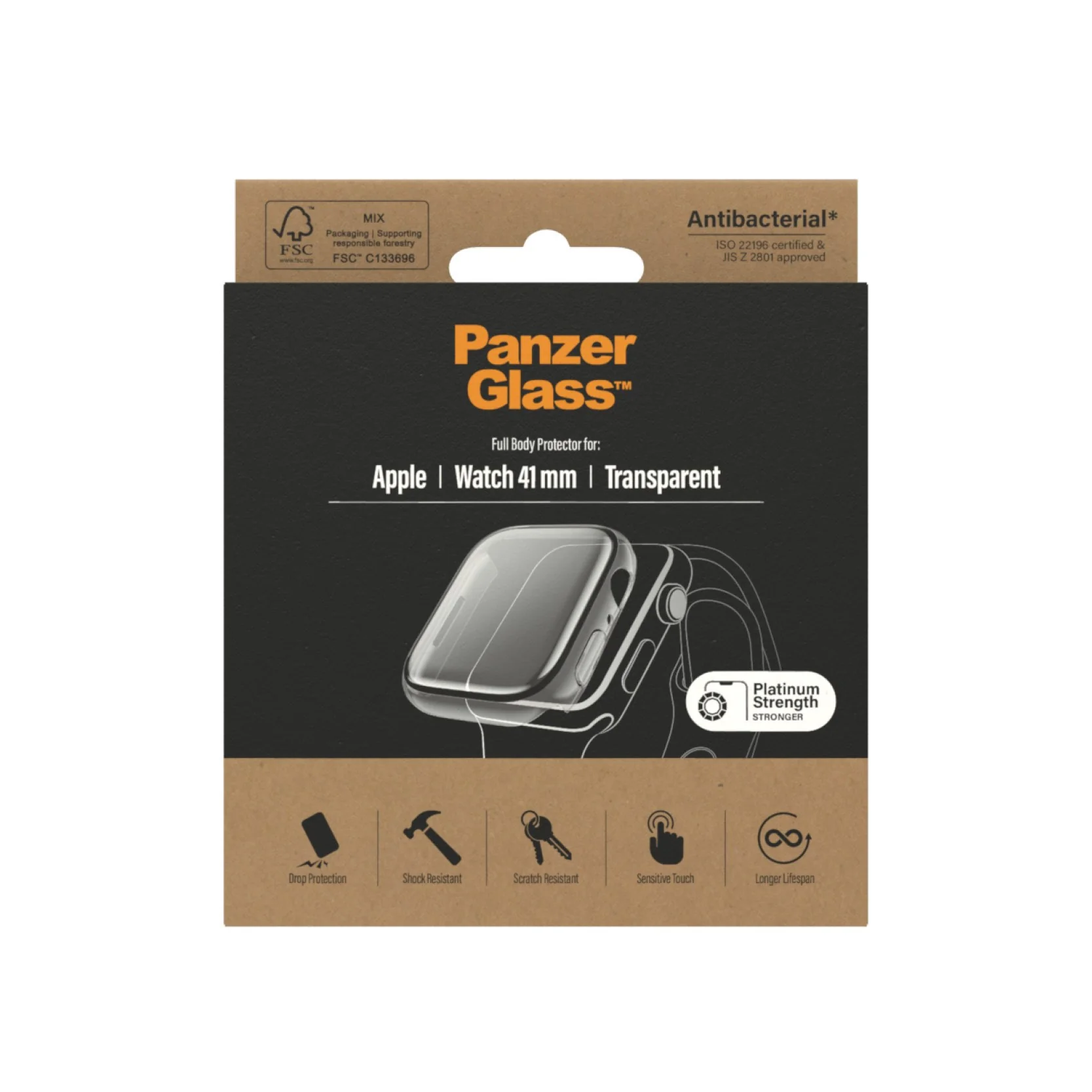 PanzerGlass® Full body Case Apple Watch Series 9 | 8 | 7 | 41mm | Transparent - Image 3
