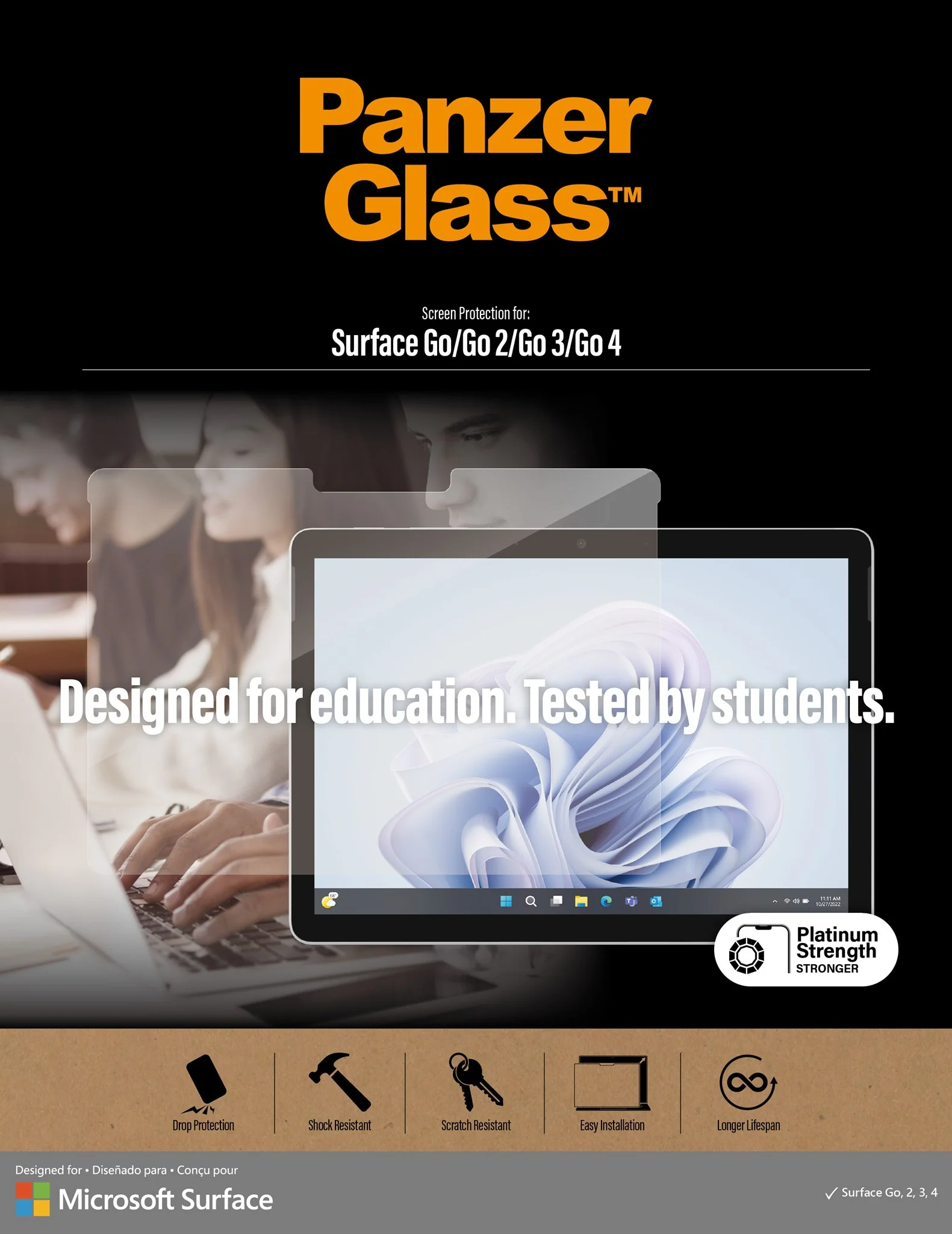 PanzerGlass® Skærmbeskyttelse Microsoft Surface Go 4 | Go 3 | Go 2 | Go - Image 6