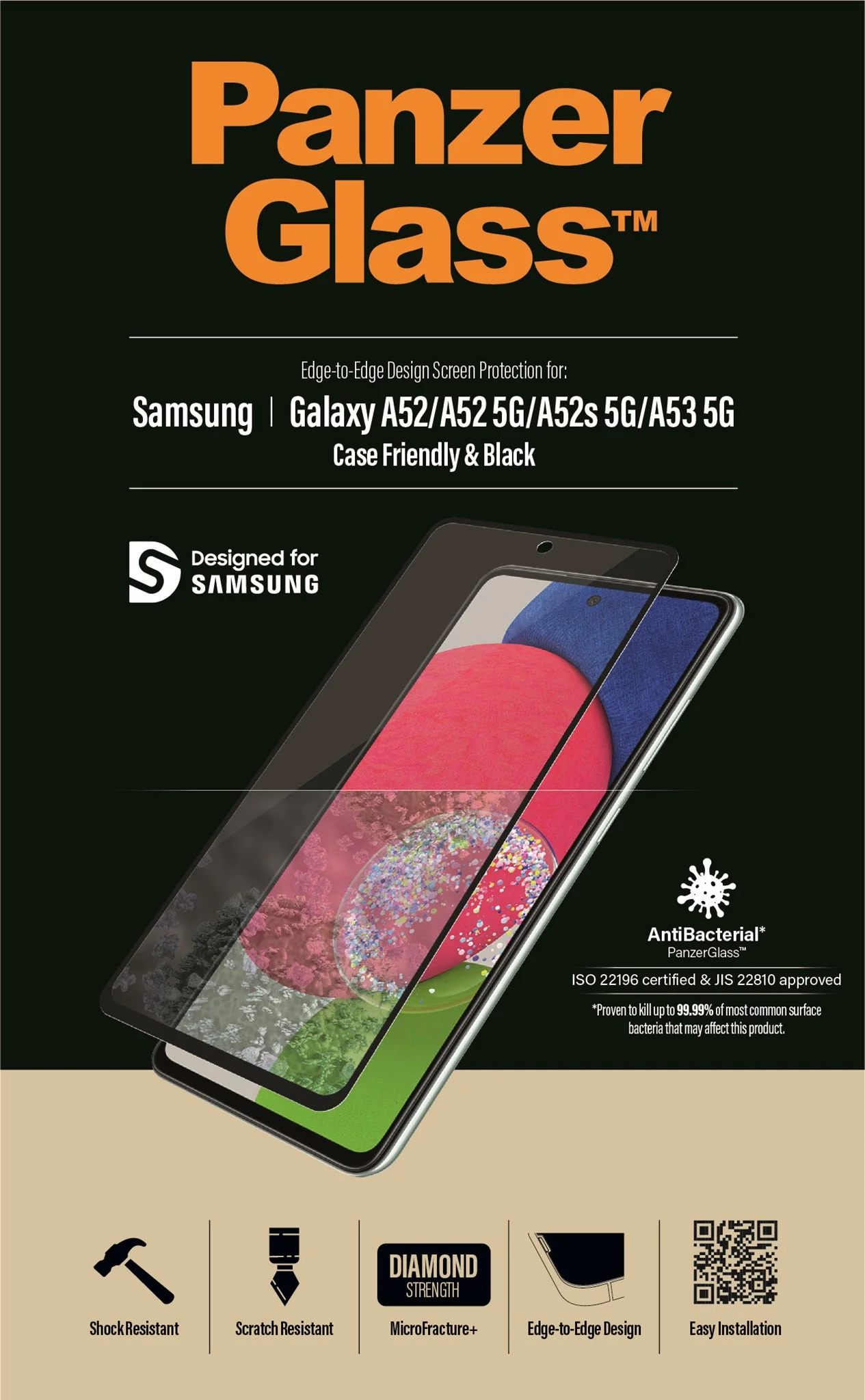 PanzerGlass® Skærmbeskyttelse Samsung Galaxy A52 | A52 5G | A52s 5G | A53 5G - Image 9