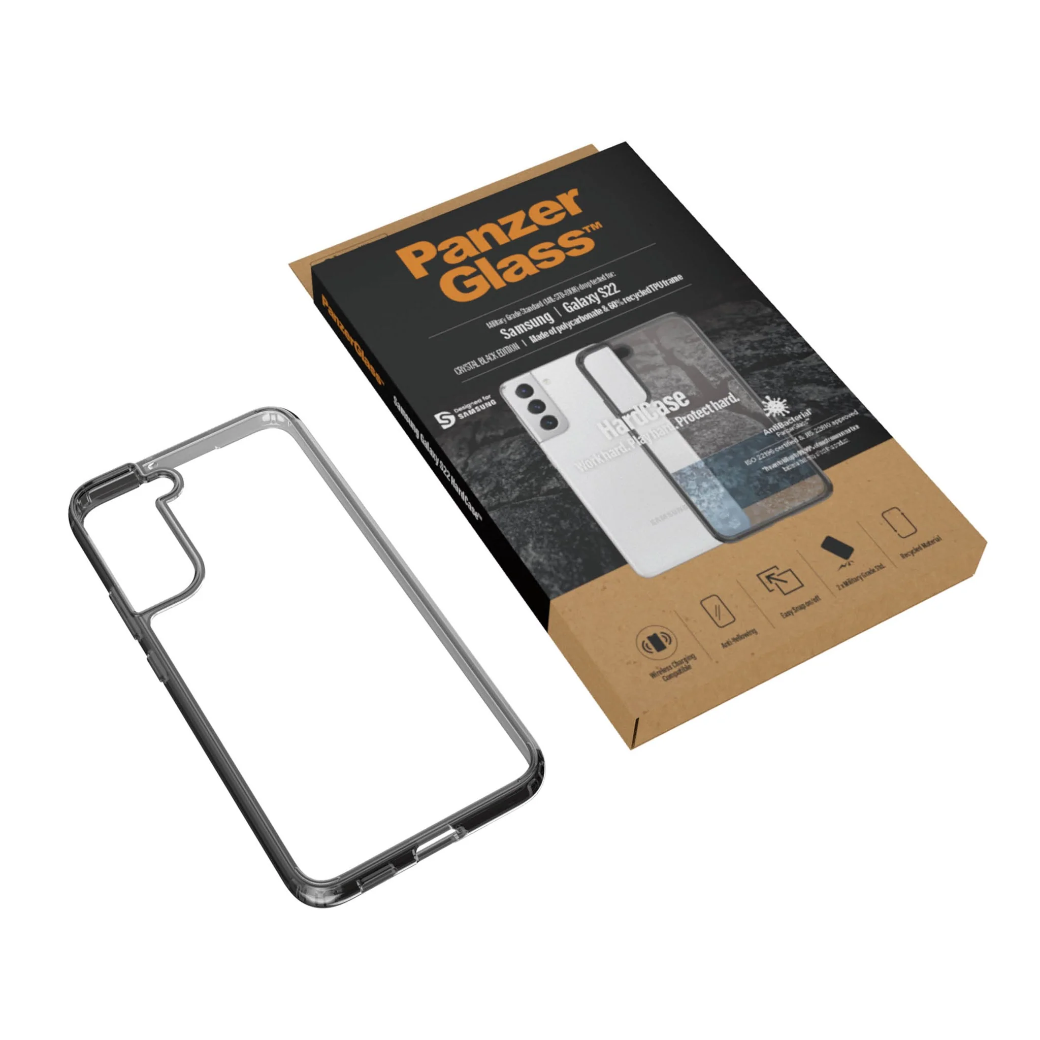 PanzerGlass® HardCase Samsung Galaxy S22 5G - Smokey Sort - Image 5