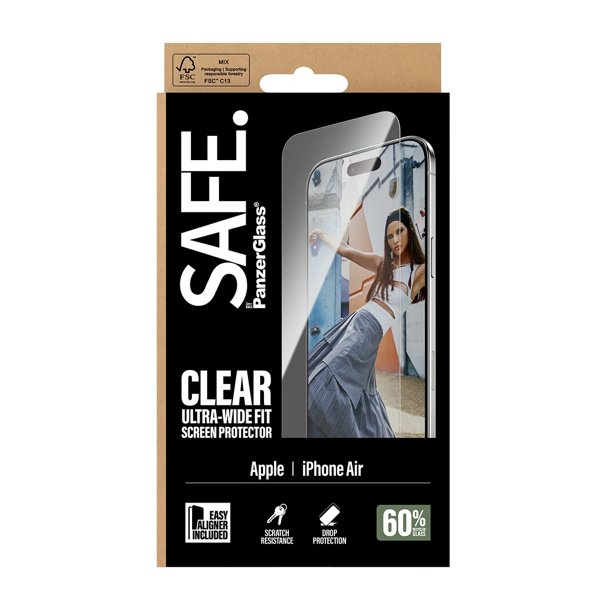 SAFE. by PanzerGlass® Skærmbeskyttelse iPhone Air | Ultra-Wide Fit m. EasyAligner - Image 3