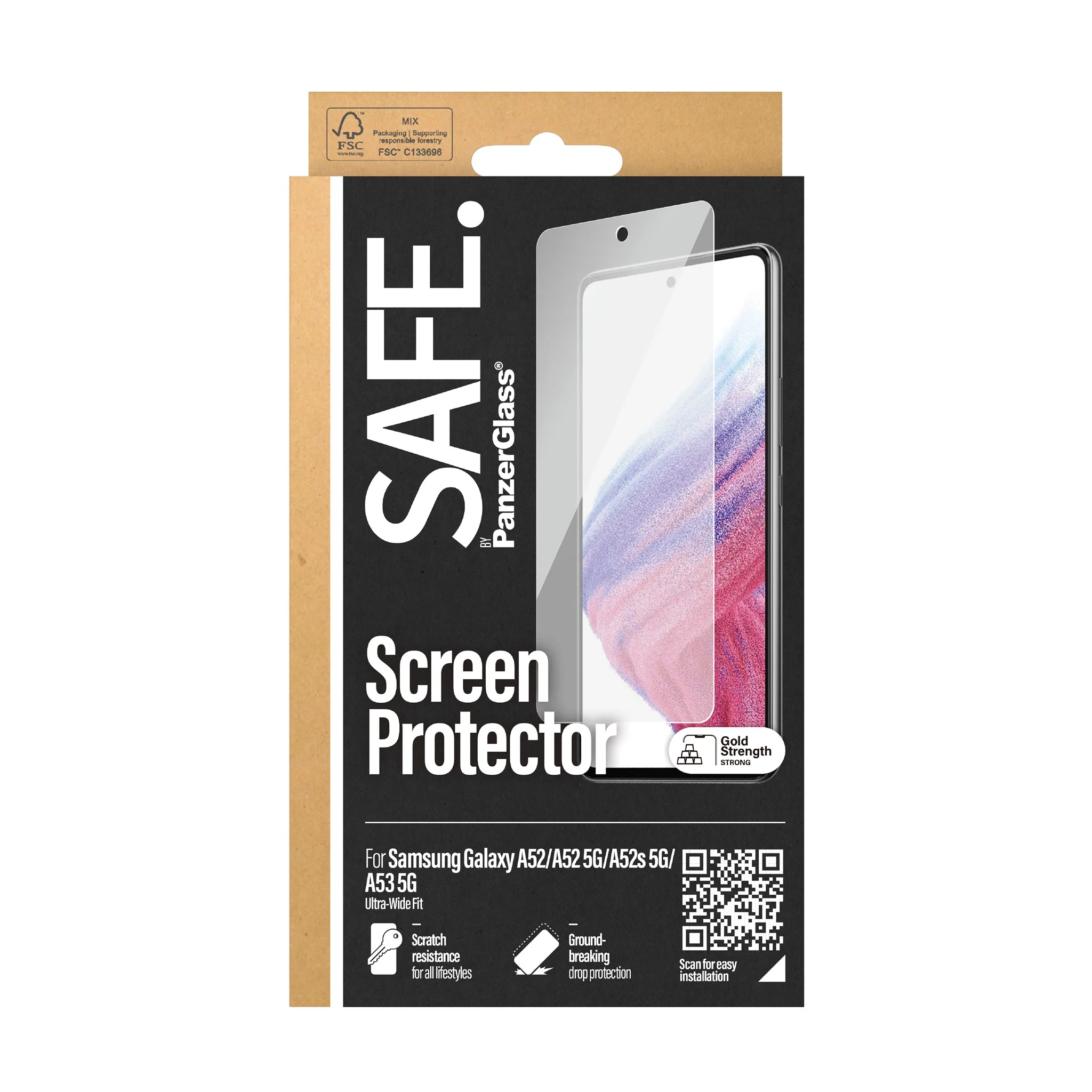 SAFE. by PanzerGlass® Skærmbeskyttelse Samsung Galaxy A52 | A52 5G | A52s 5G | A53 5G | Ultra-Wide Fit - Image 3