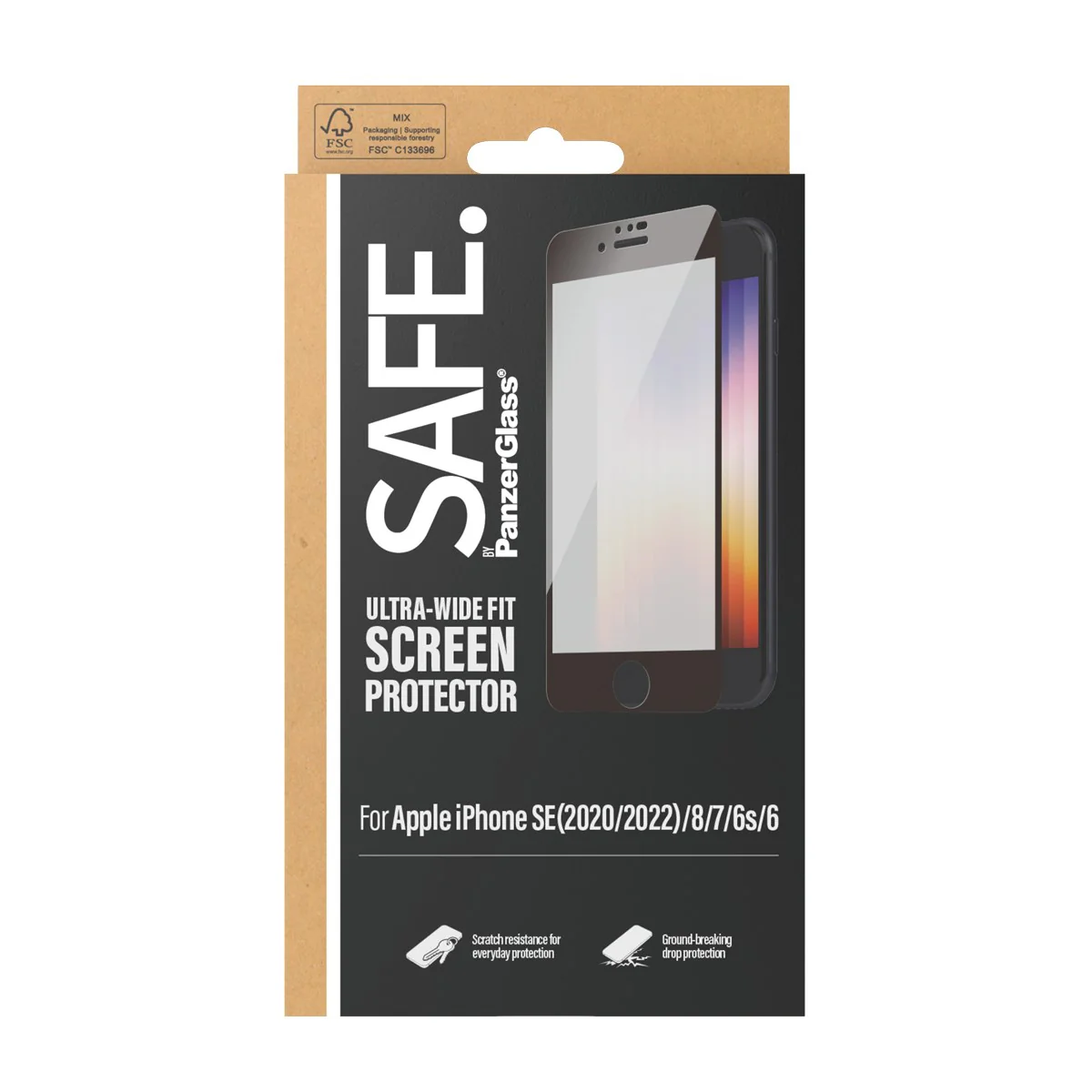 SAFE. by PanzerGlass® Skærmbeskyttelse iPhone 8 | 7 | 6 | 6s | SE (2020/2022) | Edge-to-Edge - Image 3